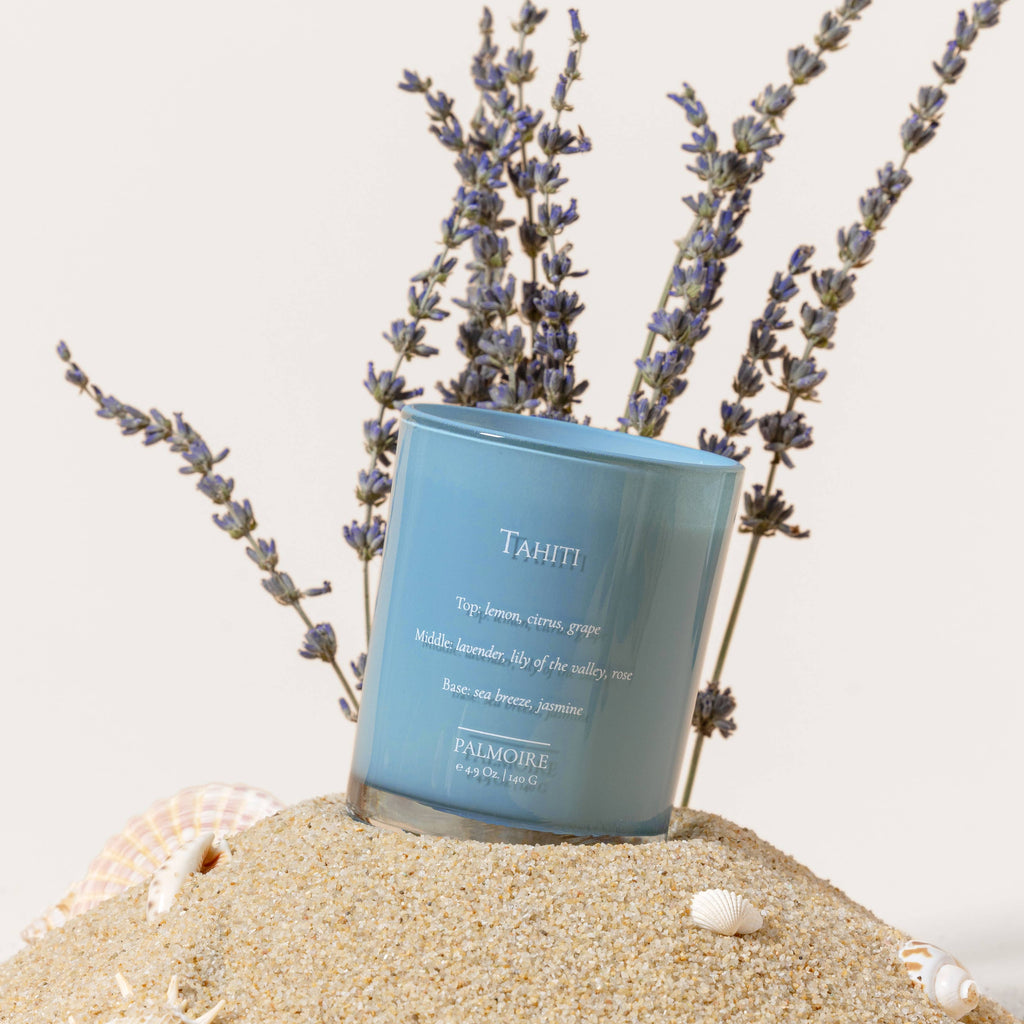 Tahiti Soy Wax Candle Set (4.9 Oz / 2.3 Oz) Palmoire Home Fragrance