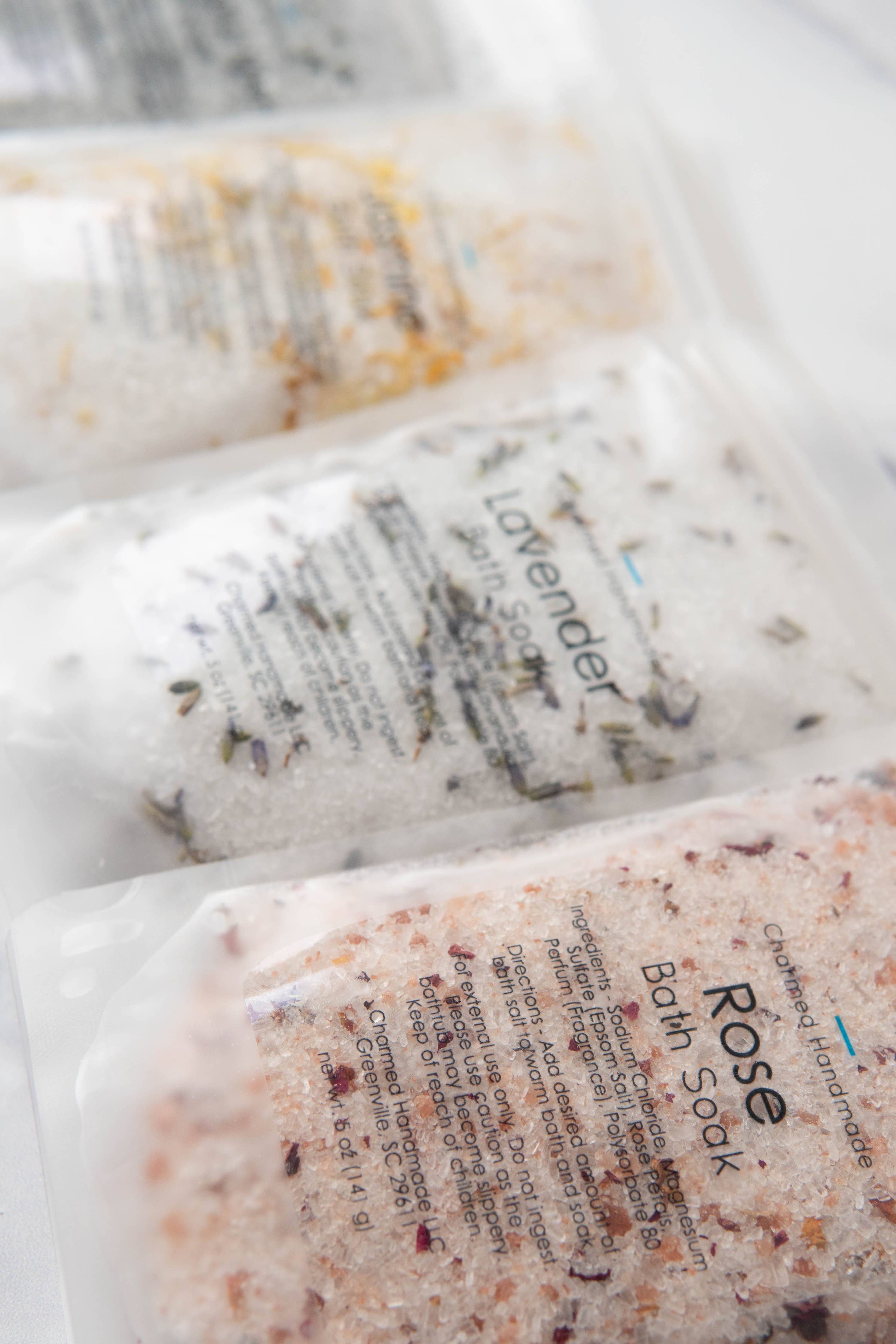 Bath Salt Pouches: Jasmine Charmed Handmade