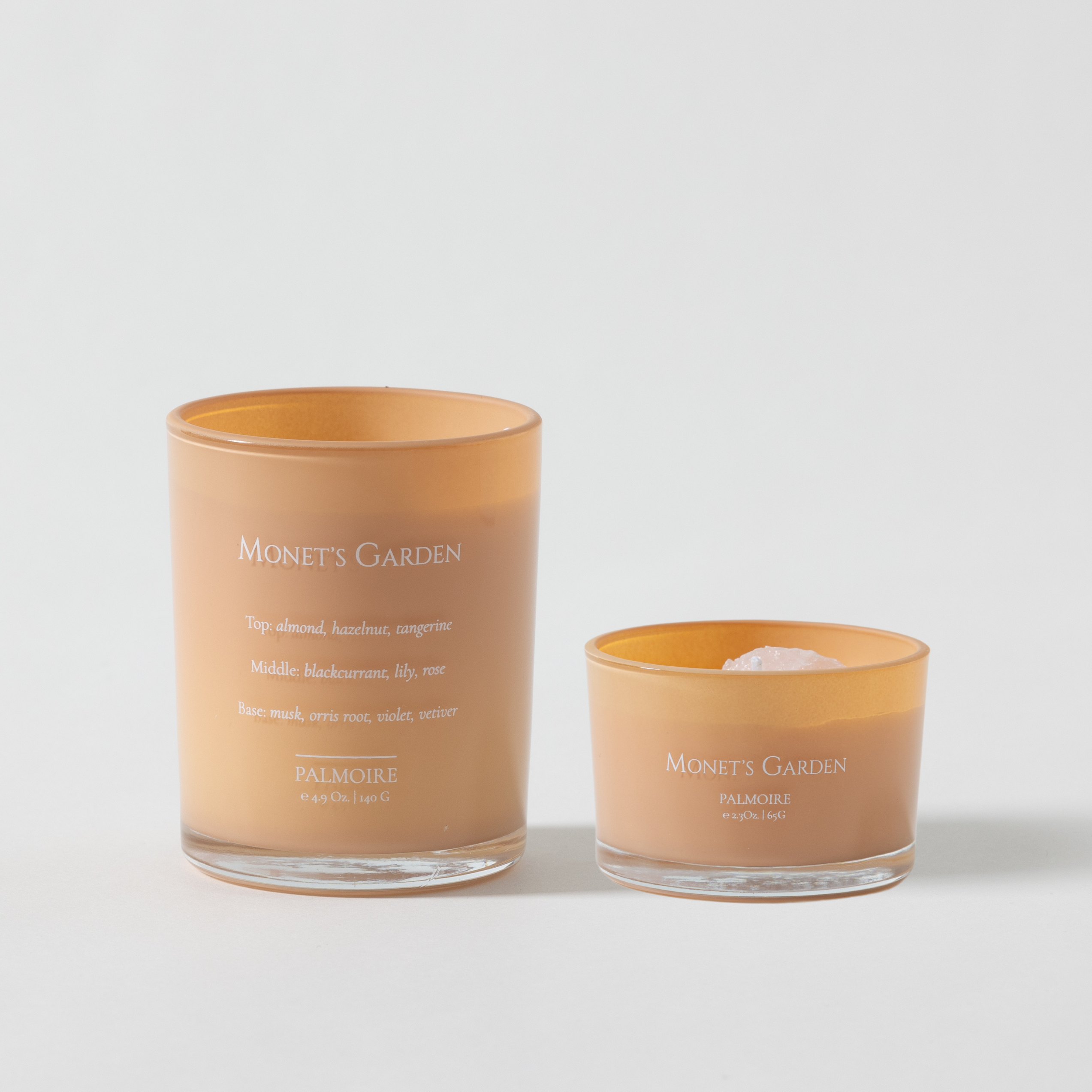 Monet's Garden Soy Wax Candle Set (4.9 Oz / 2.3 Oz) Palmoire Home Fragrance