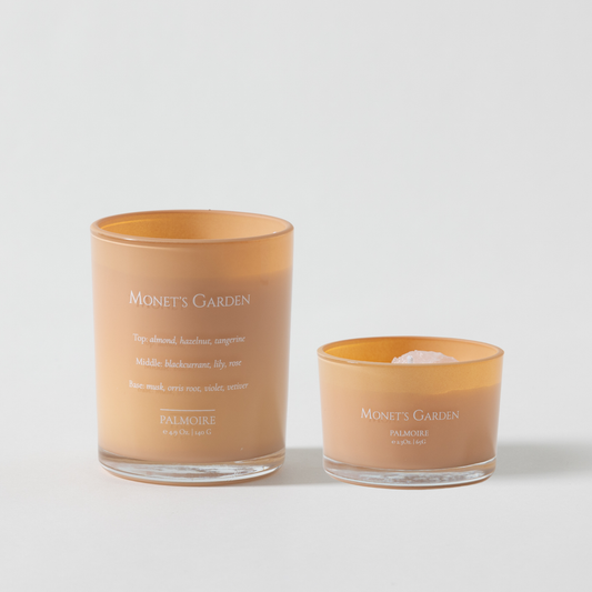 Monet's Garden Soy Wax Candle Set (4.9 Oz / 2.3 Oz) Palmoire Home Fragrance