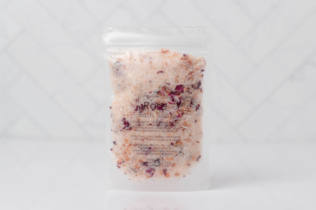 Bath Salt Pouches: Rose Charmed Handmade