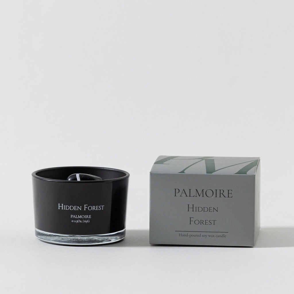 Hidden Forest Soy Wax Candle [vanilla/rosewood/sandalwood]: Mini 2.3 oz/ 65 g Palmoire Home Fragrance