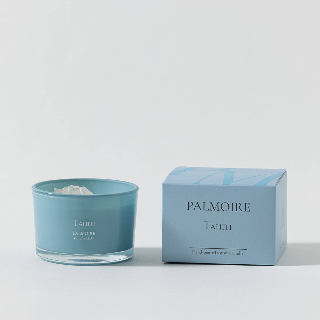 Tahiti Soy Wax Candle [lavender/lemon/jasmine]: Mini 2.3 oz/ 65 g Palmoire Home Fragrance