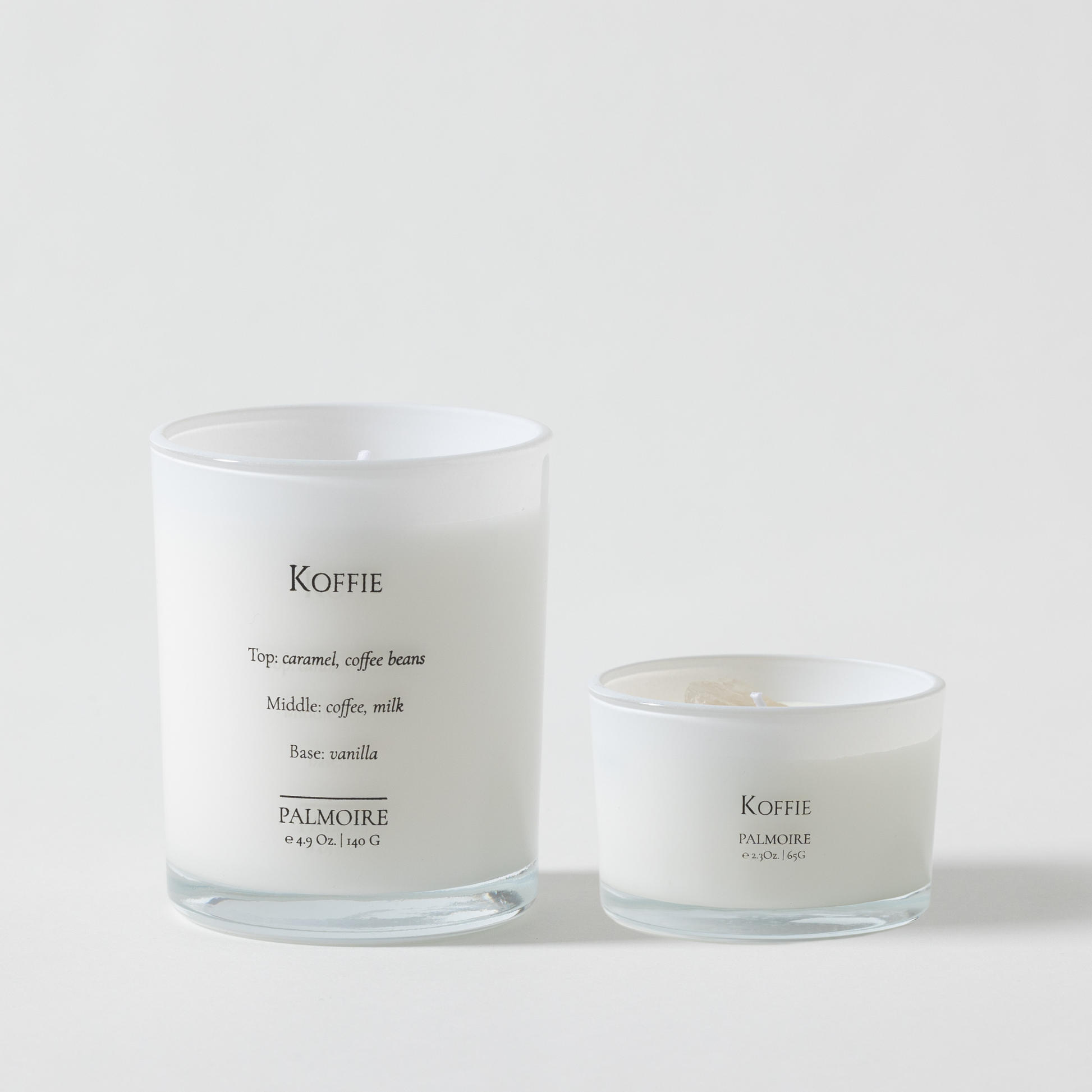 Koffie Soy Wax Candle Set (4.9 Oz / 2.3 Oz) Palmoire Home Fragrance