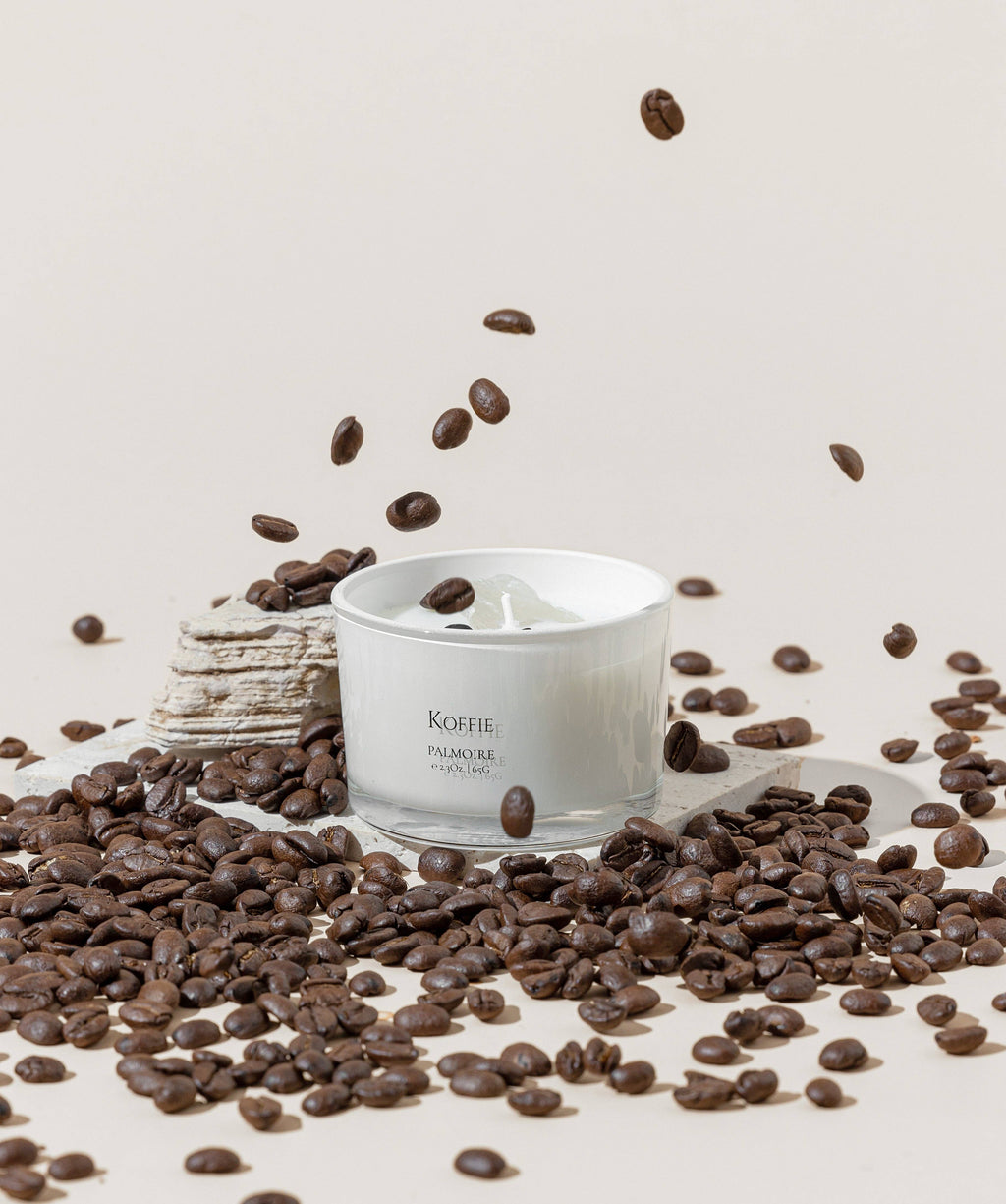 Koffie Soy Wax Candle [coffee/caramel/vanilla]: Mini 2.3 oz/ 65 g Palmoire Home Fragrance