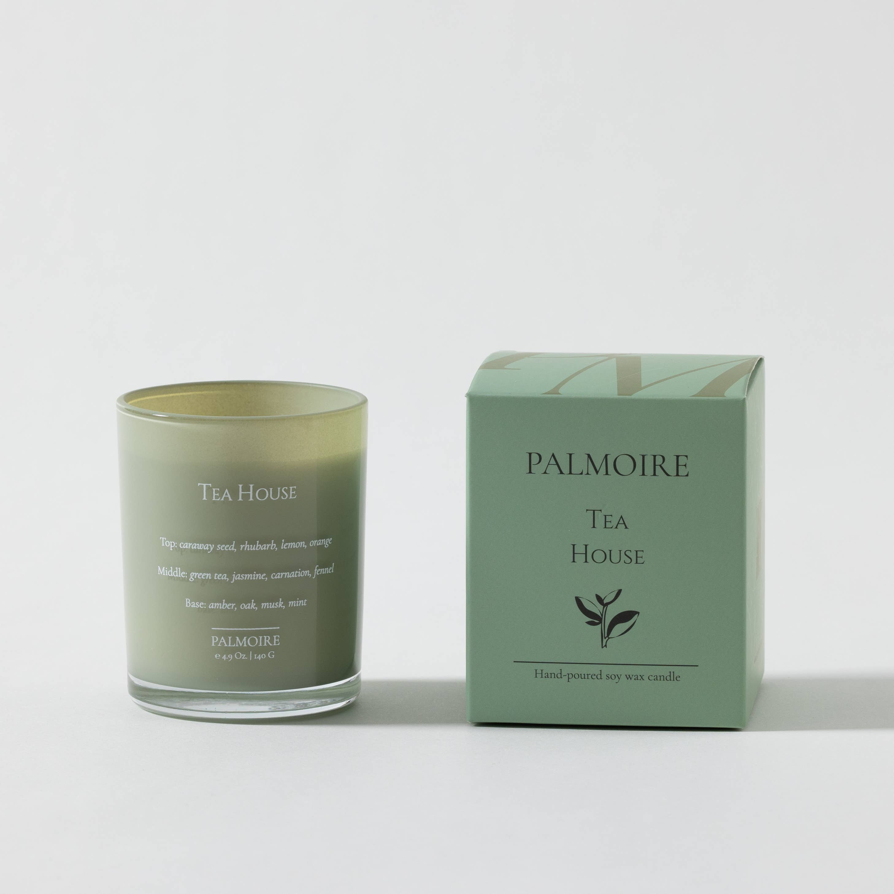 Tea House Soy Wax Candle Set (4.9 Oz / 2.3 Oz) Palmoire Home Fragrance