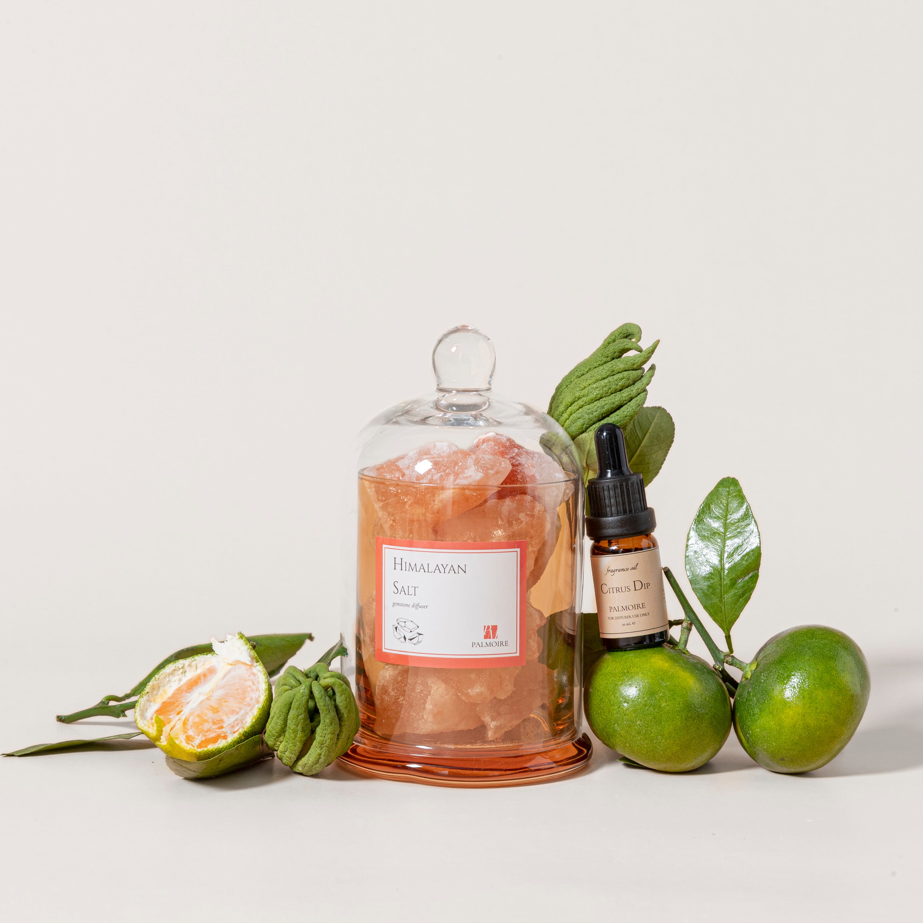 Zesty Citrus & Bergamot Scent with Himalayan Salt for Purification Pink Iapetus