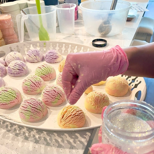 Coco Butter & Coconut Milk Bubble Bath Truffles Emerald Tulsi