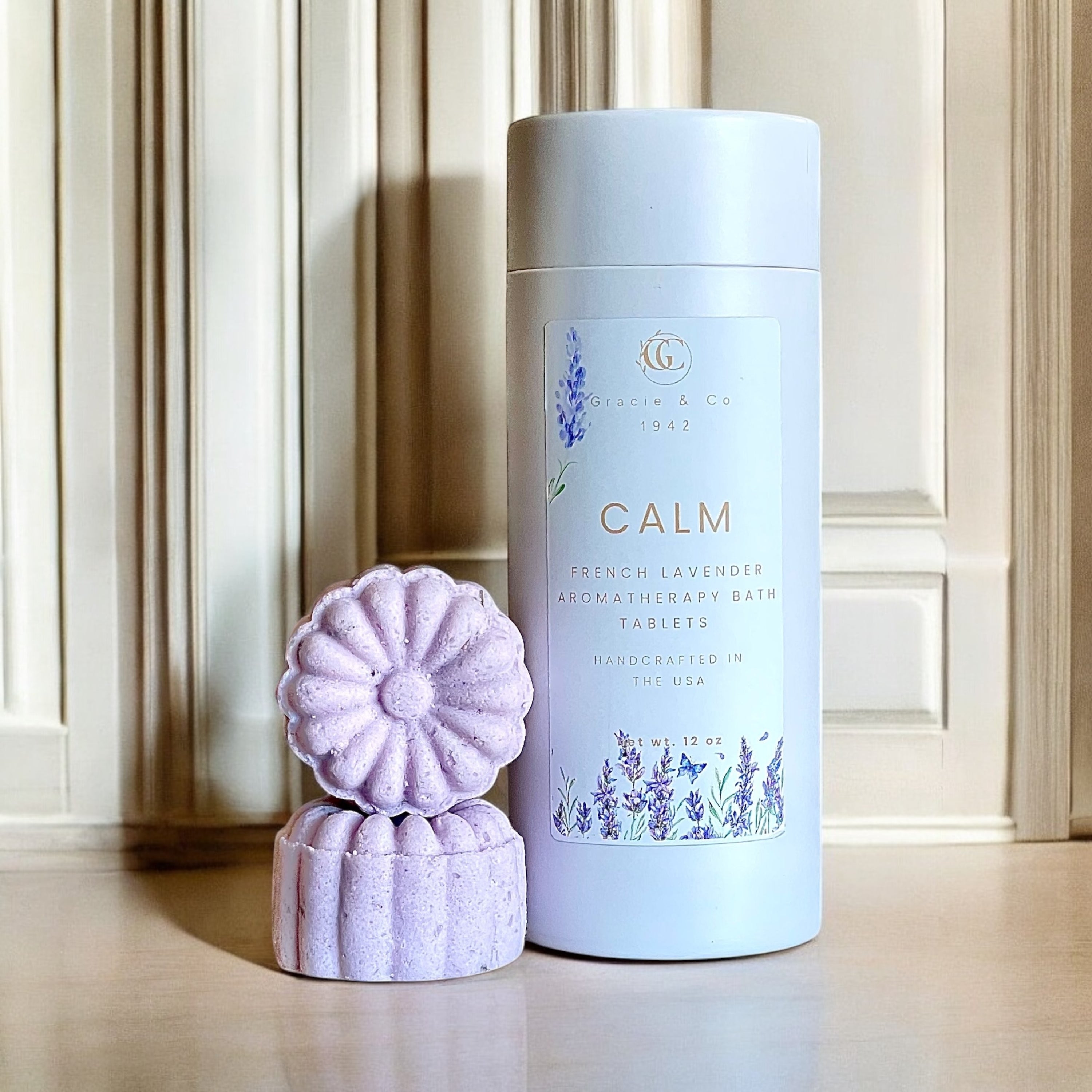 Melt Away Stress – Coconut Milk Magnesium Bath Bombs 4 OZ Emerald Tulsi