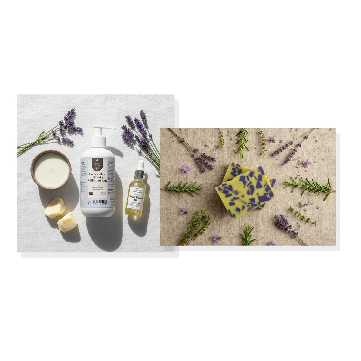 Lavender Goat Milk Soap & Lotion Duo Aura & Wellness