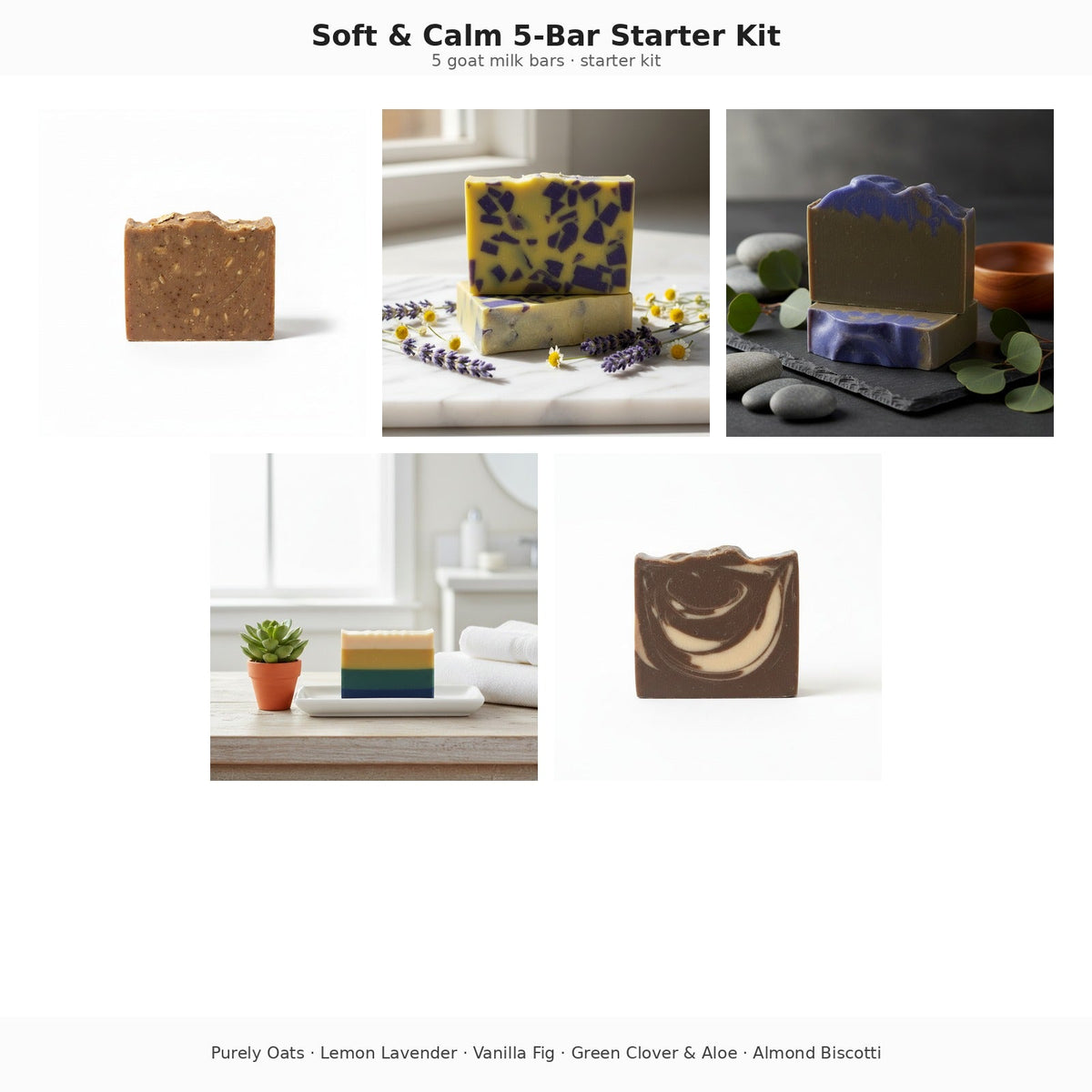 Soft & Calm 5-Bar Starter Kit Aura & Wellness