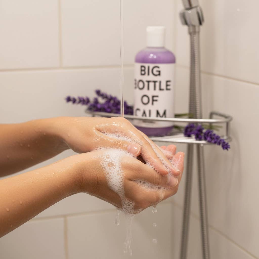 Big Bottle Of Calm Lavender Shower Gel, Body Wash Pure Drop