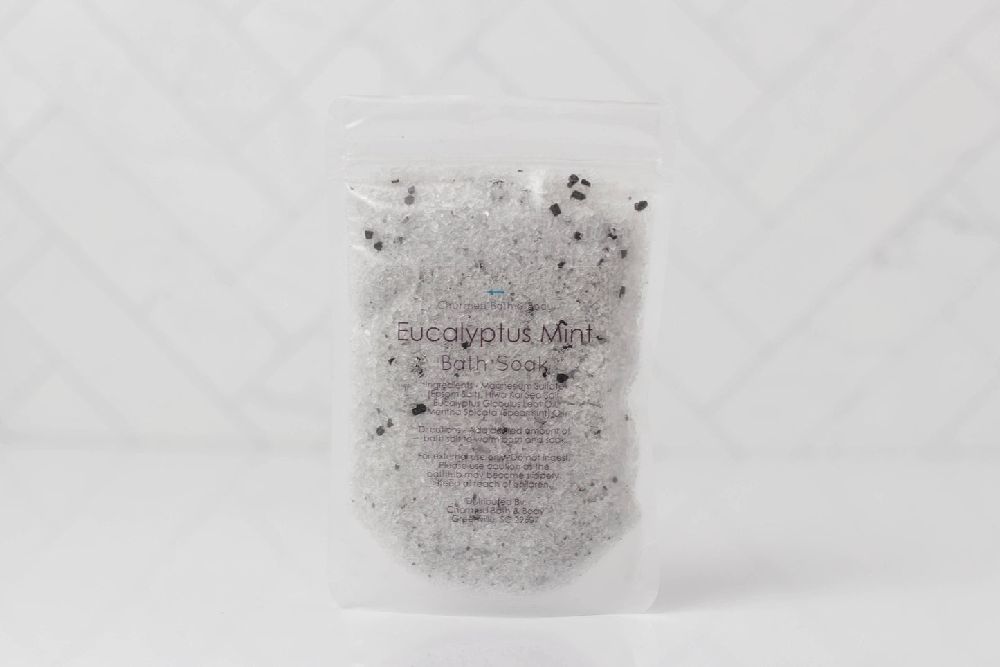 Bath Salt Pouches: Eucalyptus & Spearmint Charmed Handmade