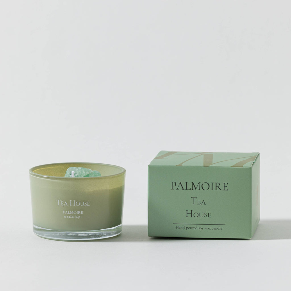 Tea House Soy Wax Candle Set (4.9 Oz / 2.3 Oz) Palmoire Home Fragrance