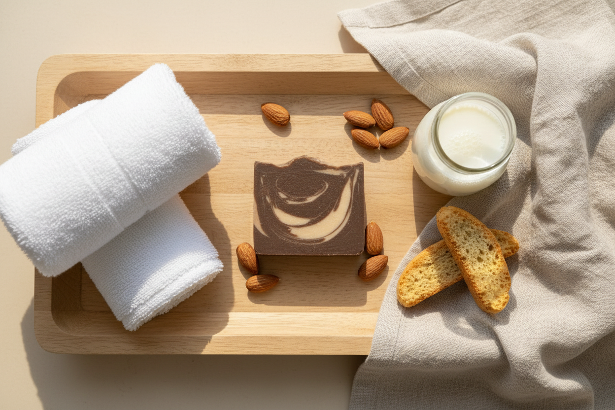 Almond Biscotti Soap Lifestyle