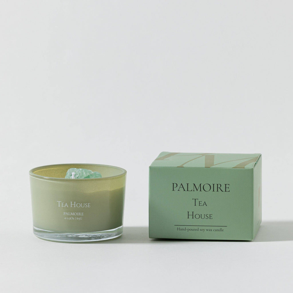 Tea House Soy Wax Candle [tea/jasmine/lemon]: Mini 2.3 oz/ 65 g Palmoire Home Fragrance