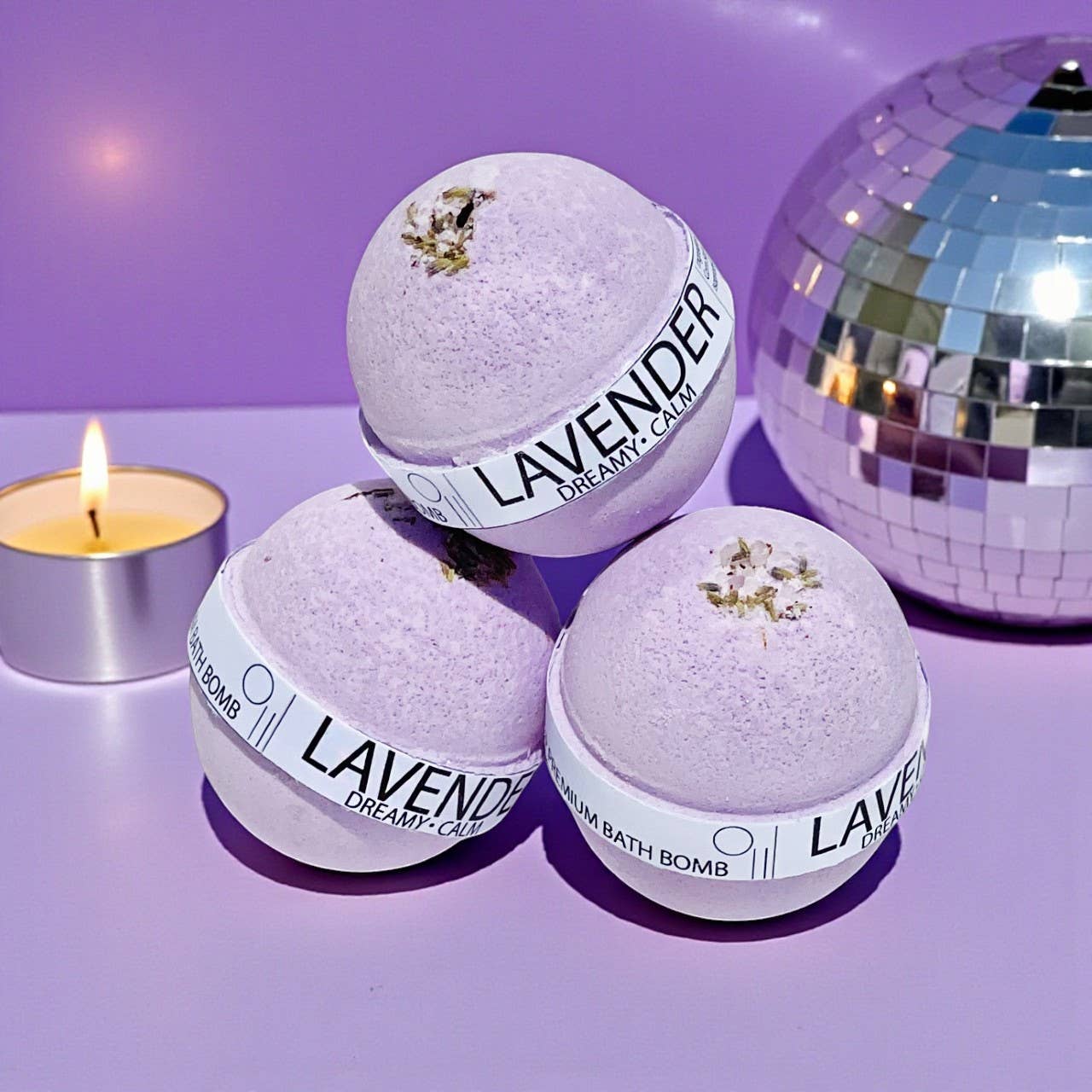 Dreamy and Calm Lavender Large Bath Bomb - 8oz Pure Drop