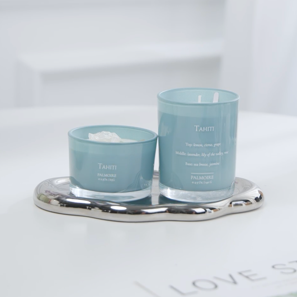 Tahiti Soy Wax Candle Set (4.9 Oz / 2.3 Oz) Palmoire Home Fragrance