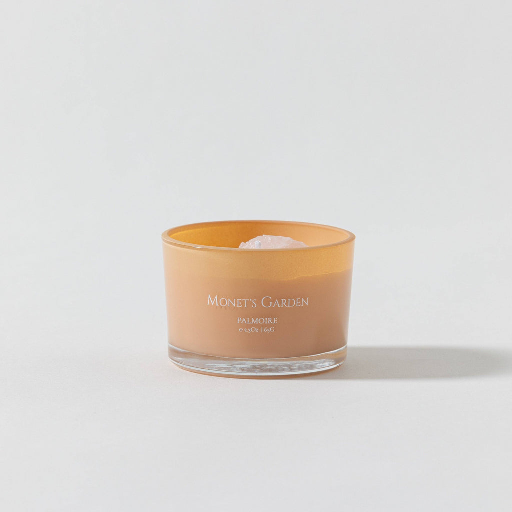 Monet's Garden Soy Wax Candle [rose/lily/almond]: Mini 2.3 oz/ 65 g Palmoire Home Fragrance
