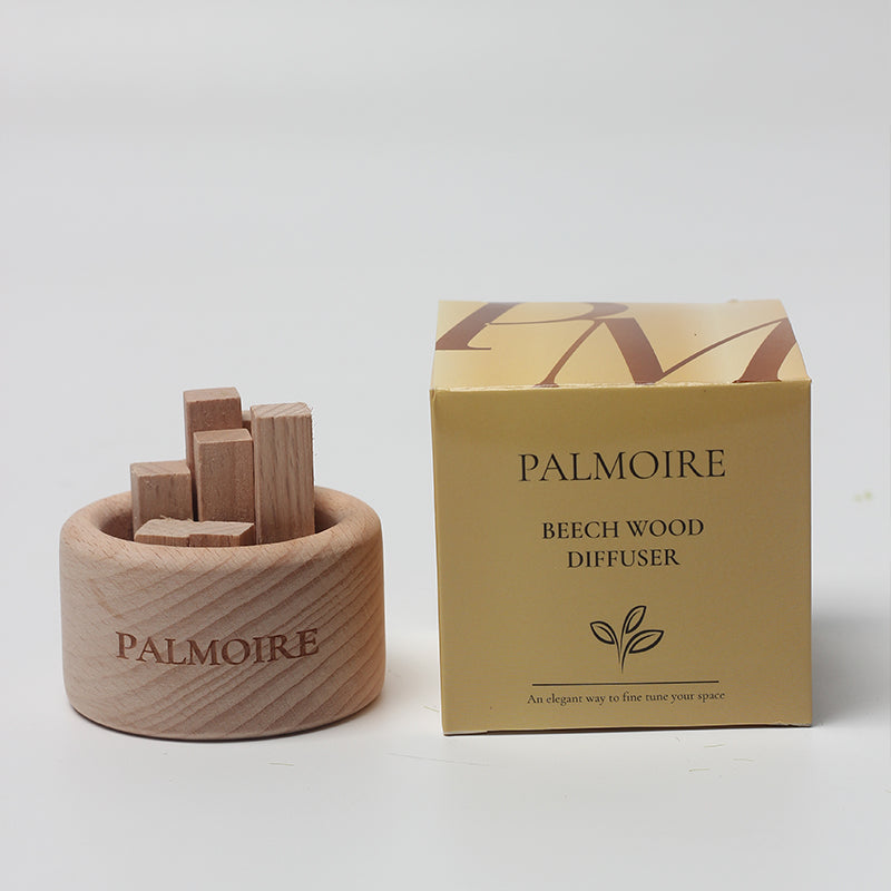 Wood Diffuser - Beech Wood | Natural Reed Diffuser for Home Fragrance Pink Iapetus