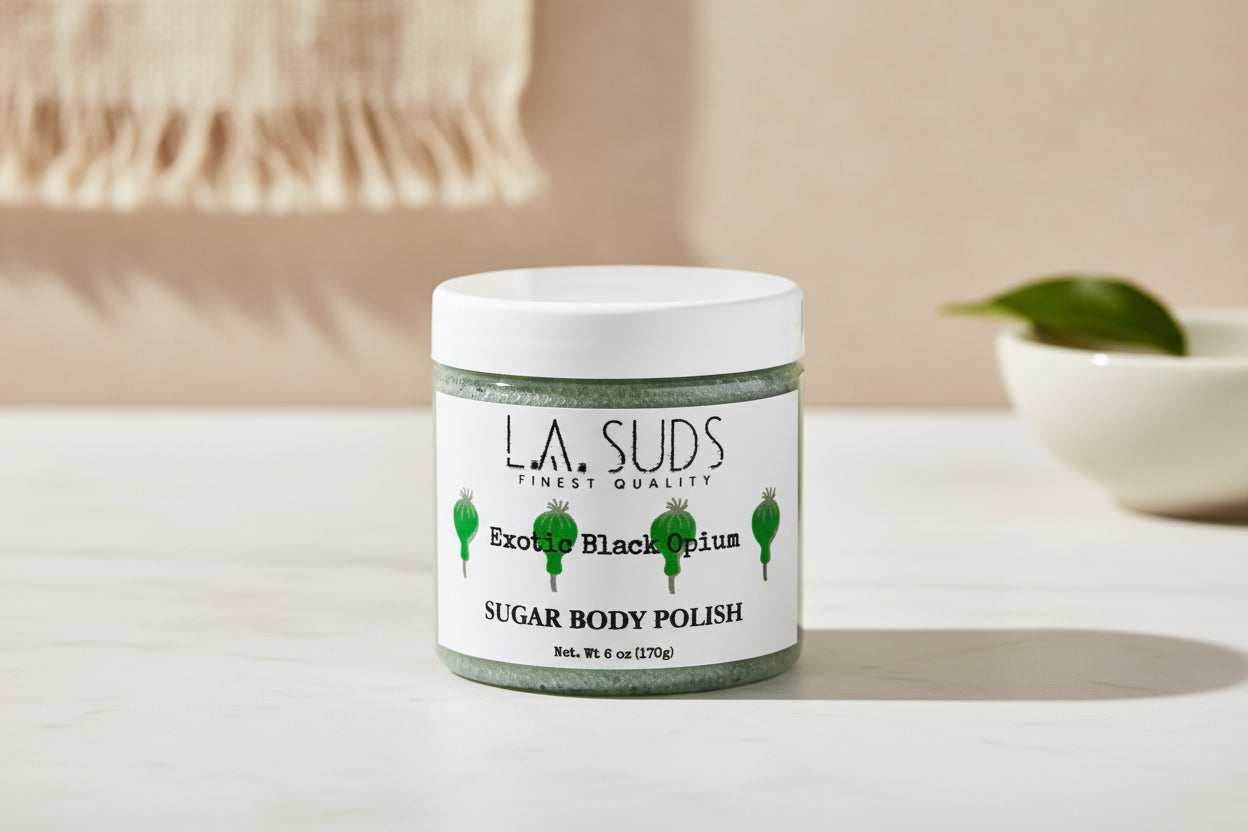 Luxurious Shea Butter Sugar Scrub - Exotic Black Opium Scarlet Rhea