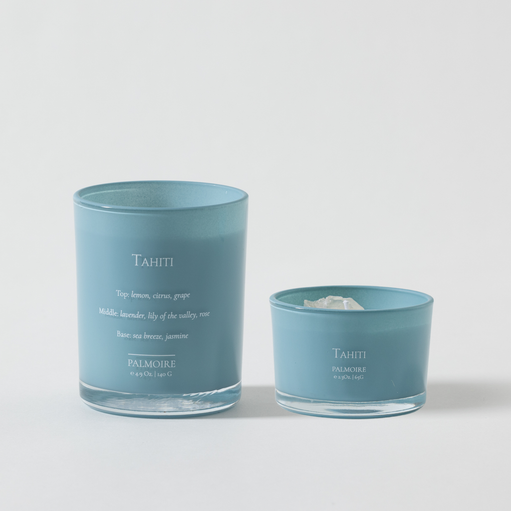 Tahiti Soy Wax Candle Set (4.9 Oz / 2.3 Oz) Palmoire Home Fragrance