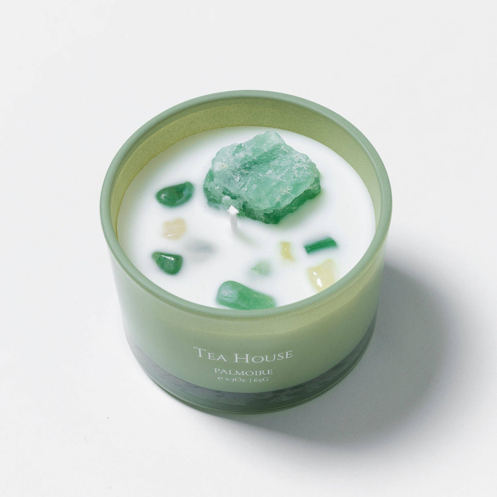 Tea House Soy Wax Candle [tea/jasmine/lemon]: Mini 2.3 oz/ 65 g Palmoire Home Fragrance