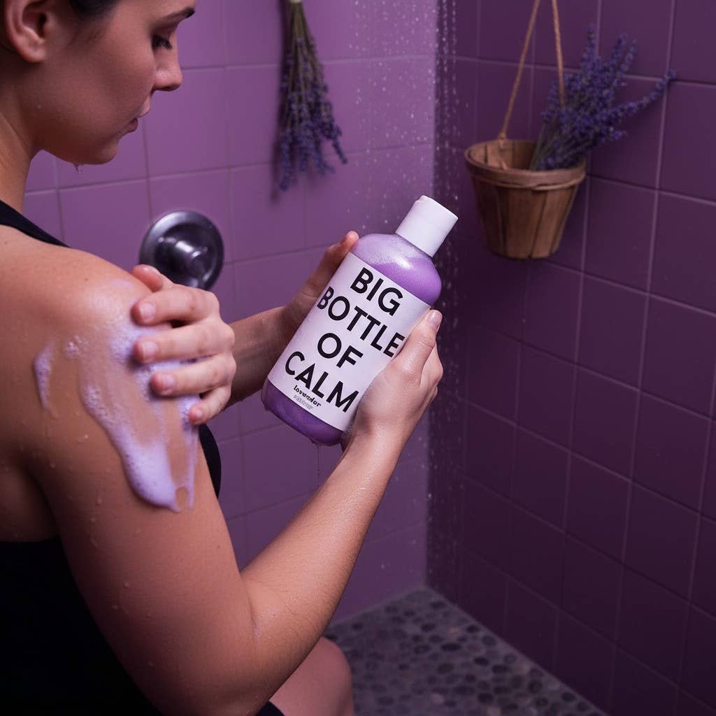 Big Bottle Of Calm Lavender Shower Gel, Body Wash Pure Drop