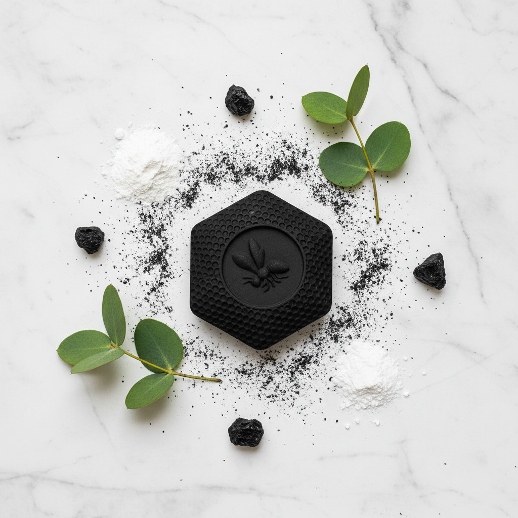 Flat Lay – Clarity Charcoal Clay Soap