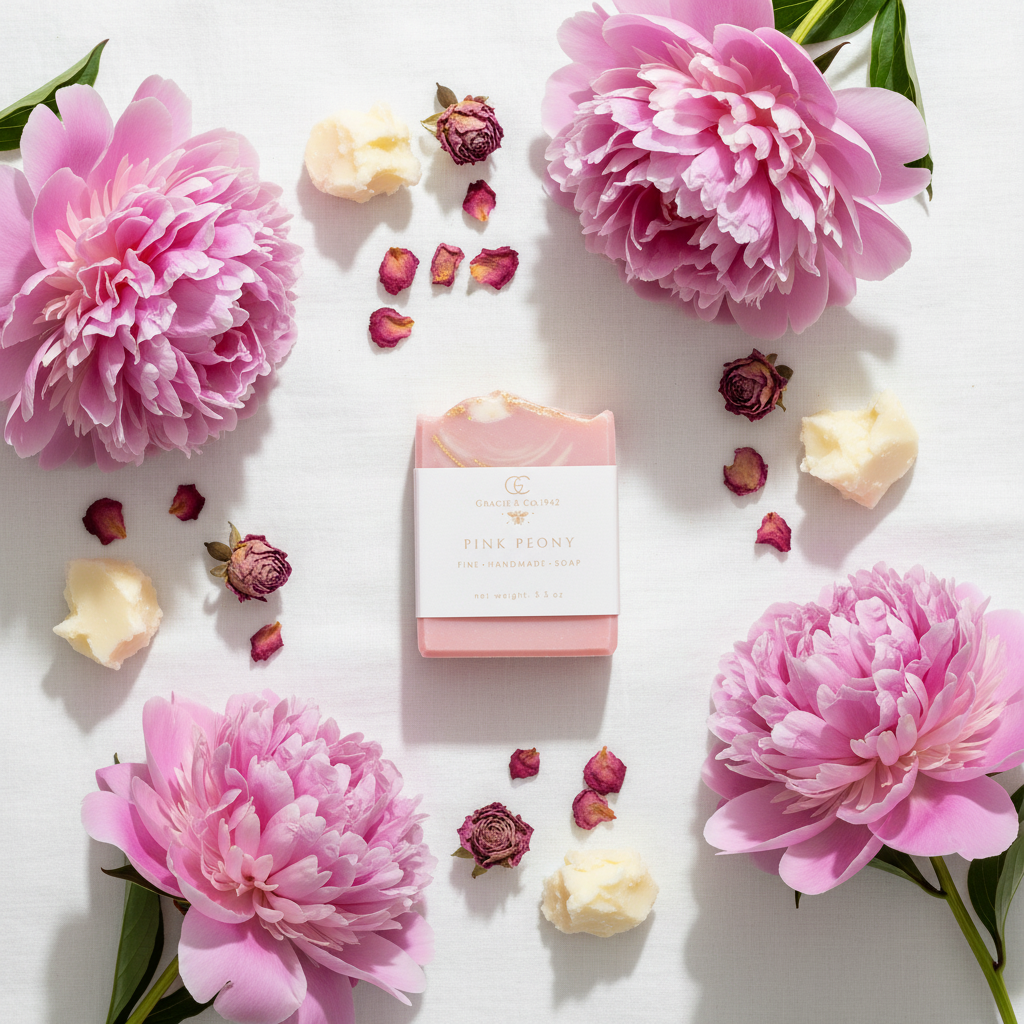 Flat Lay – Pink Peony