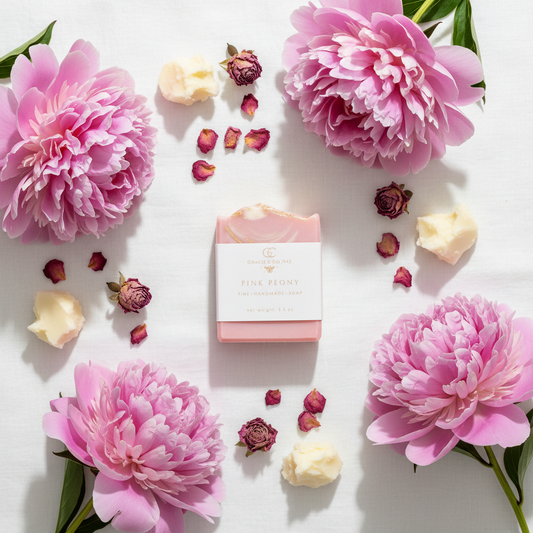 Flat Lay – Pink Peony