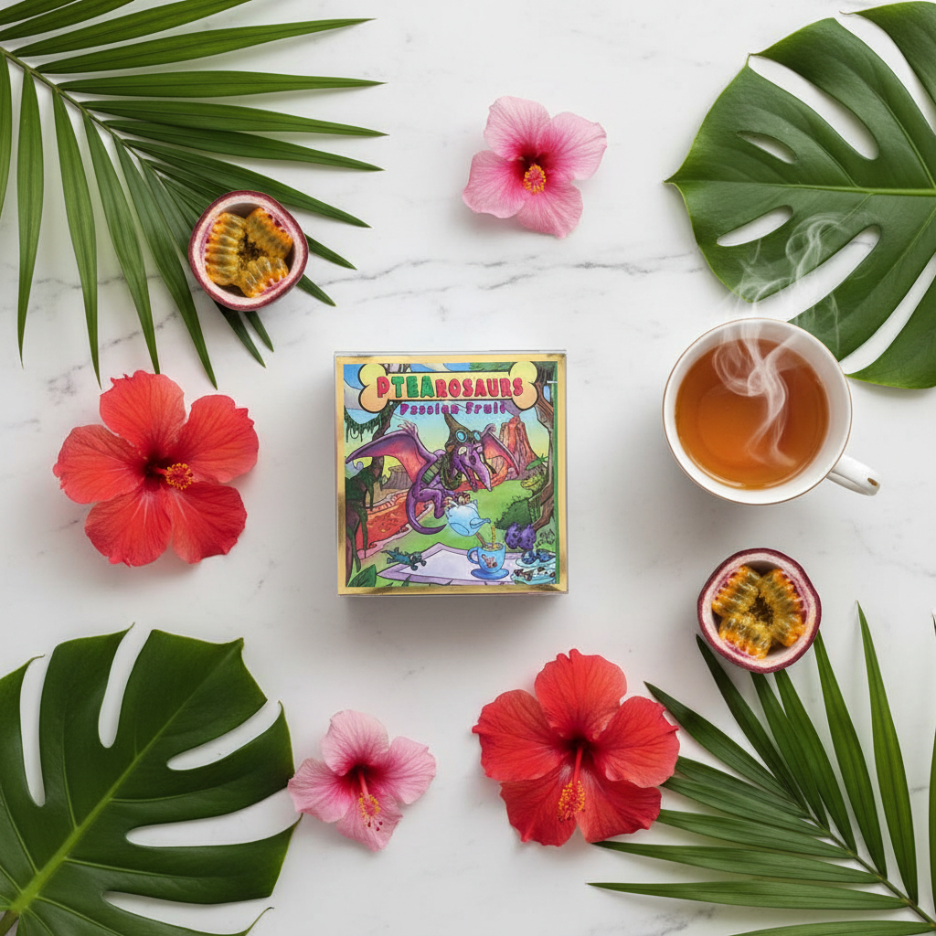 Flat Lay – pTEArosaurs Passion Fruit