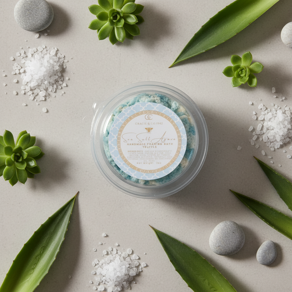 Flat Lay – Sea Salt Agave Bath Truffle