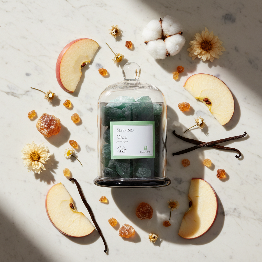 Flat Lay – Sleeping Oasis Gemstone Diffuser