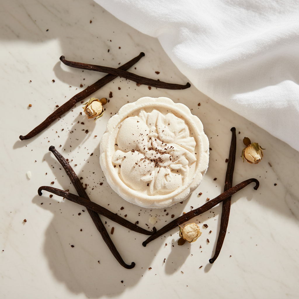 Flat Lay – Vanilla Bean Bath Bomb