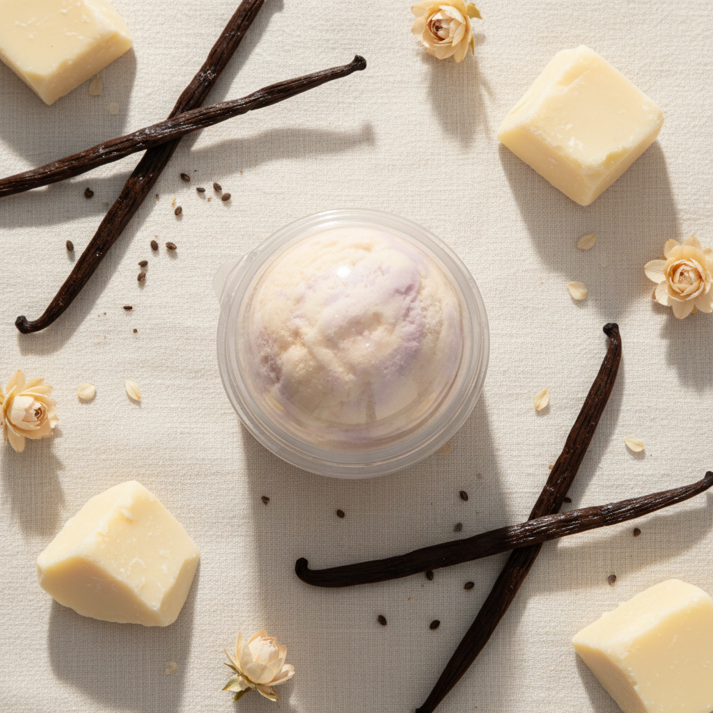 Flat Lay – Vanilla Bean Bath Truffle