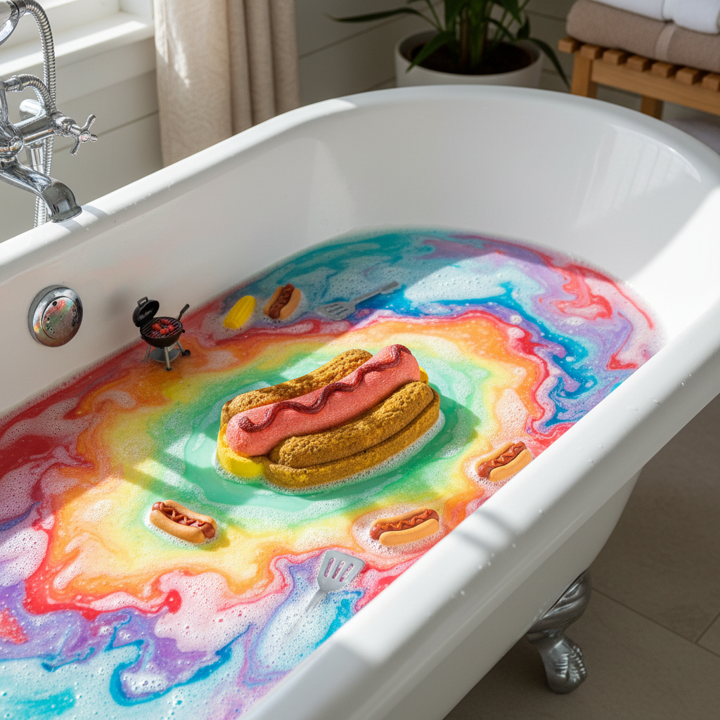 Hot Dog Summer Bath