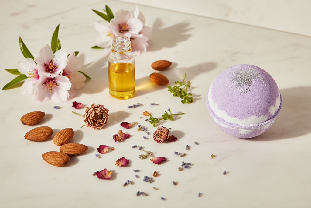 Ingredient Shot – Luxury Sweet Almond Bath Bomb