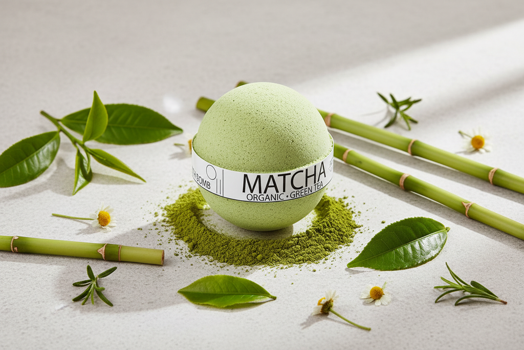 Ingredient Shot – Matcha Green Tea Bath Bomb