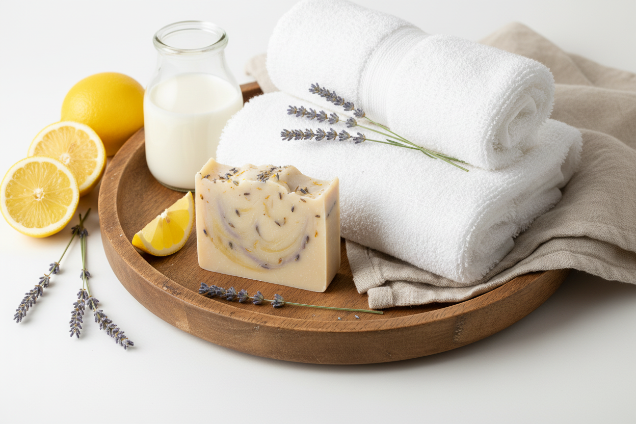 Lemon Lavender Soap Lifestyle