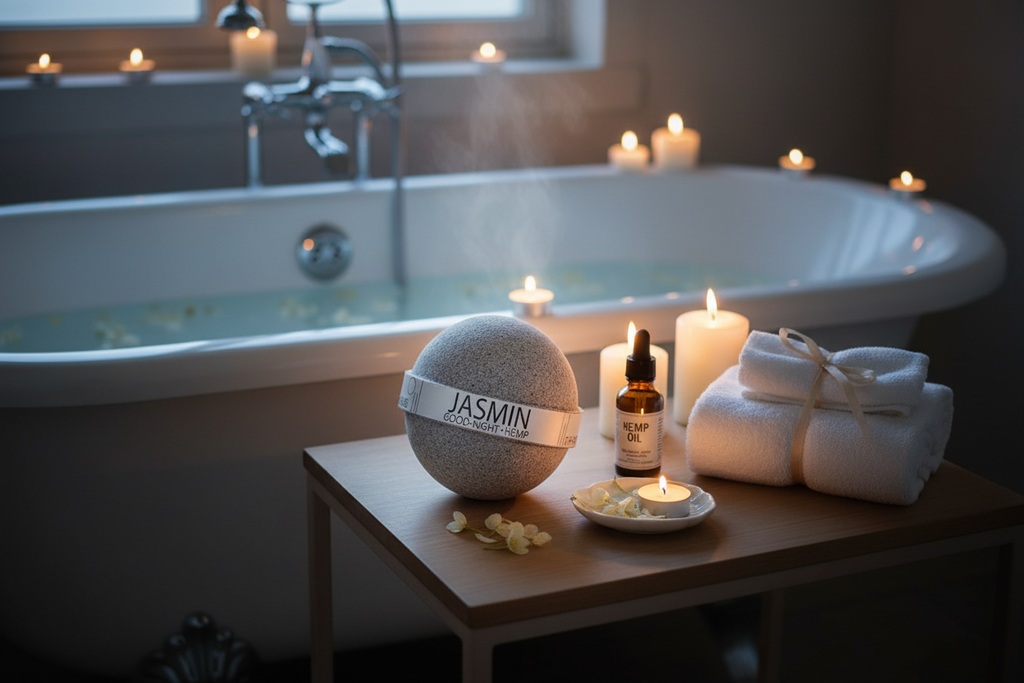 Lifestyle – Goodnight Jasmine & Hemp Oil Bath Bomb