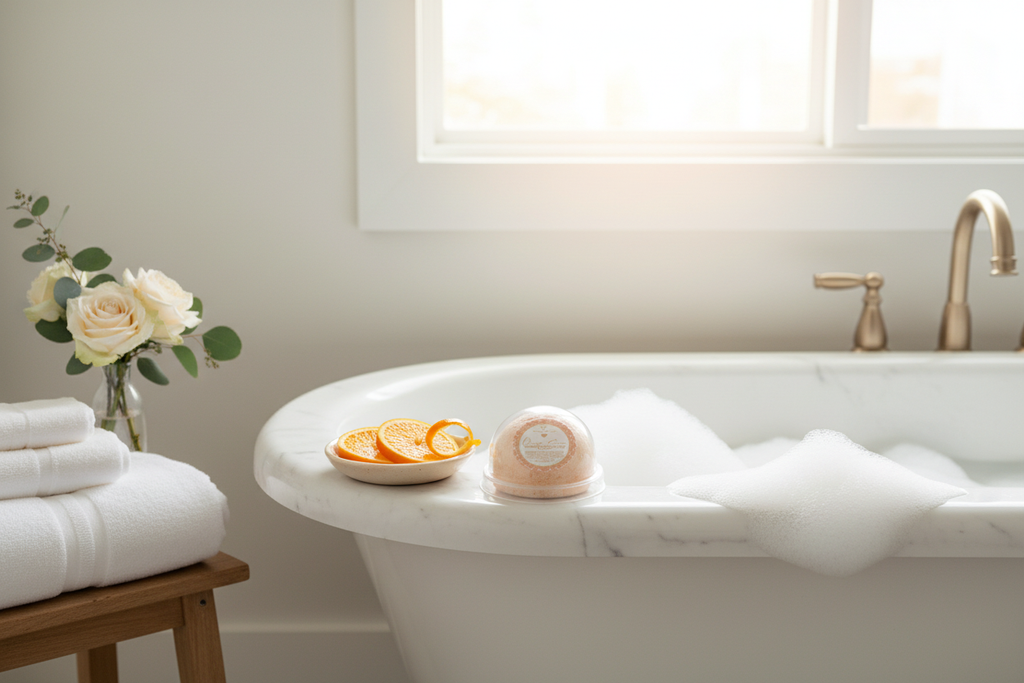 Lifestyle – Orange Cream Bath Truffle