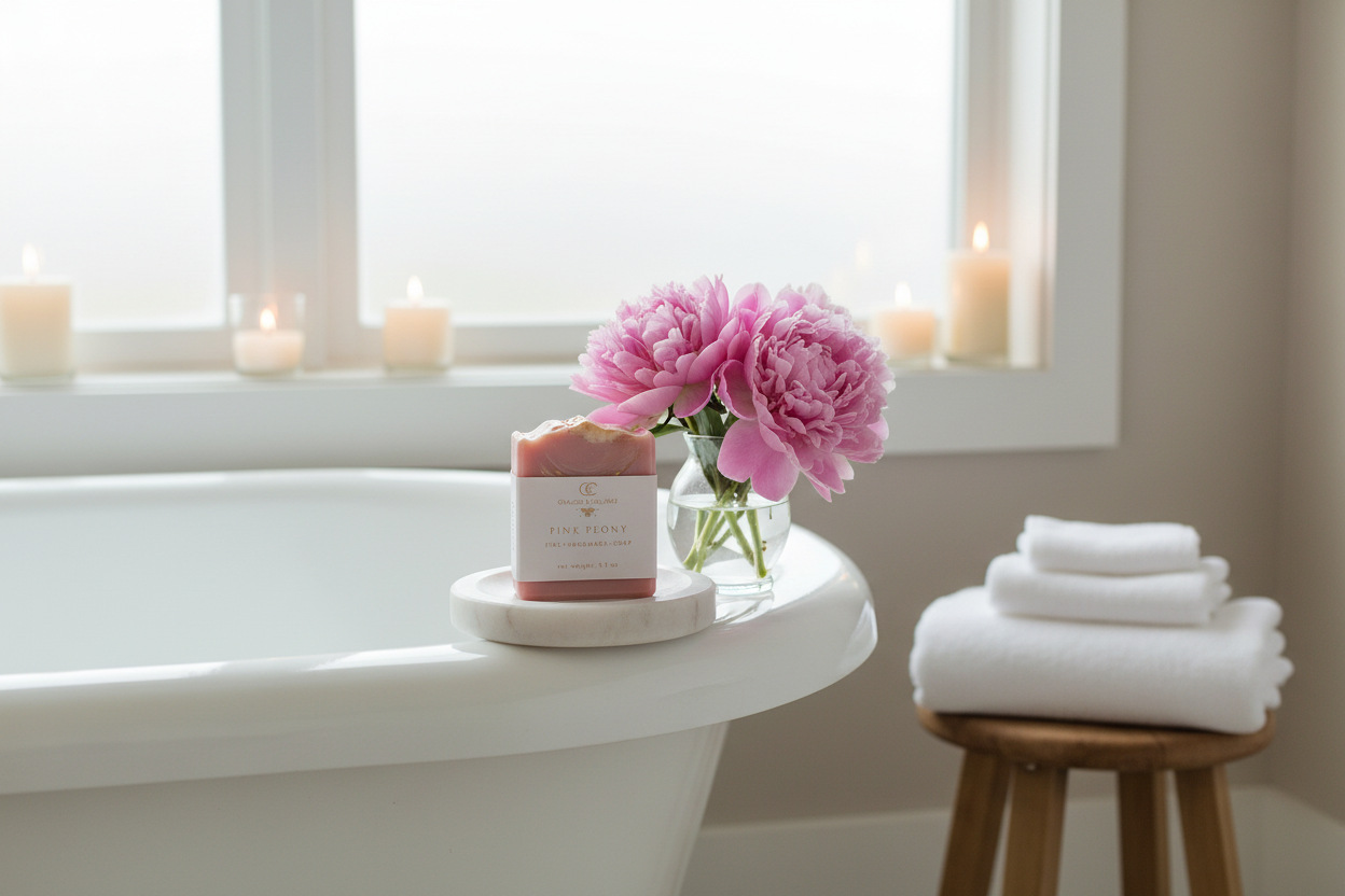 Lifestyle – Pink Peony Bathroom