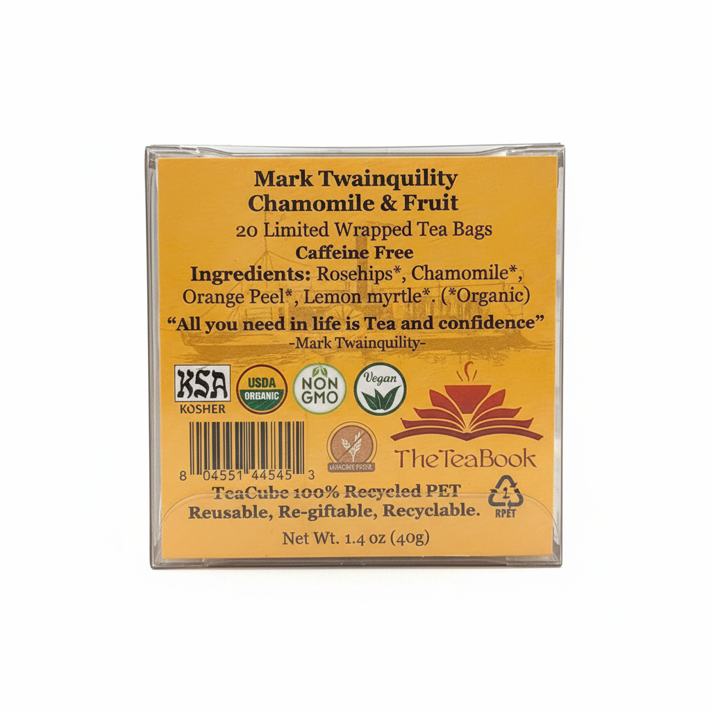 Mark Twainquility Chamomile & Fruit Tea Cube - 20ct Aura & Wellness