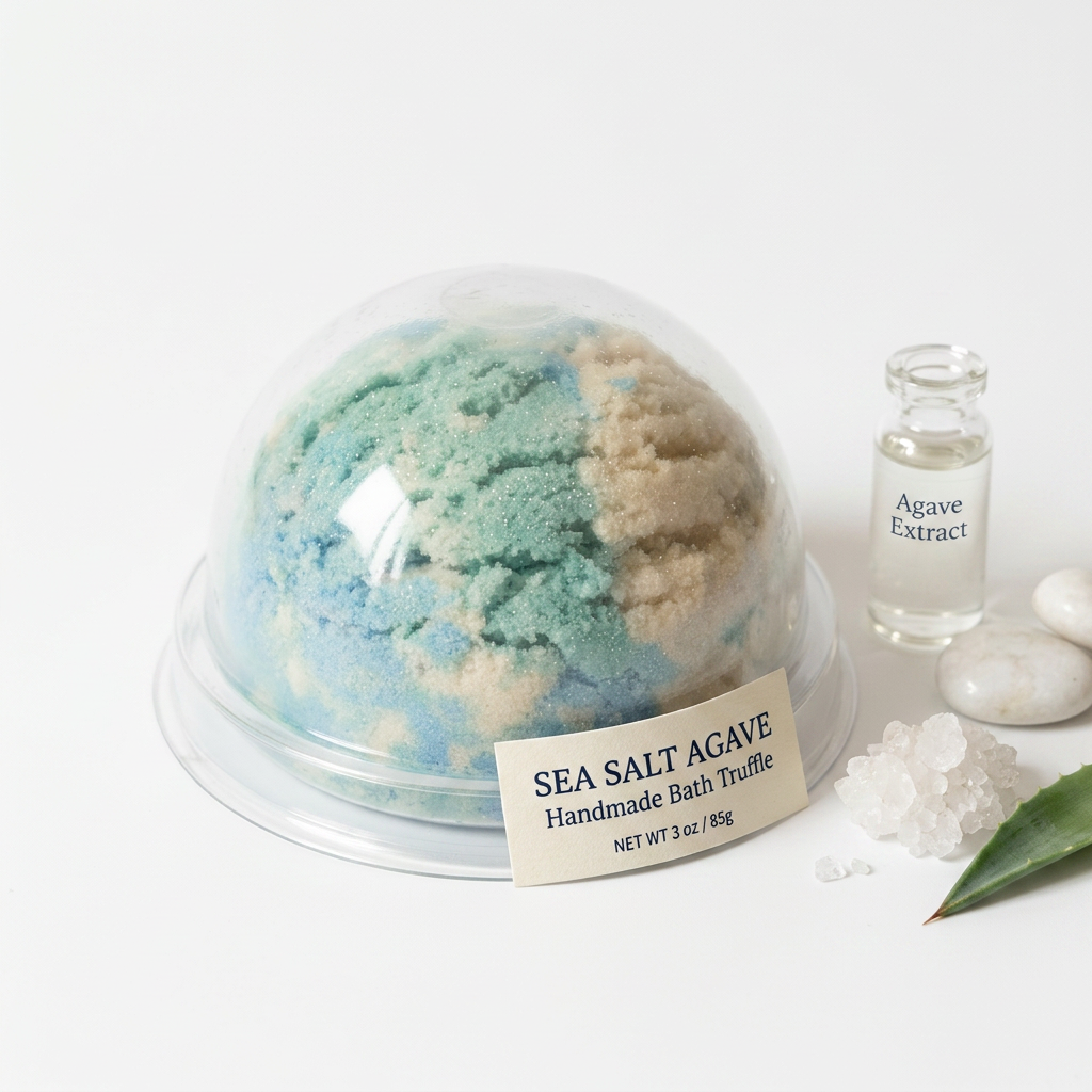 Coco Butter & Coconut Milk Bubble Bath Truffles: SEA SALT AGAVE Gracie & Co. 1942