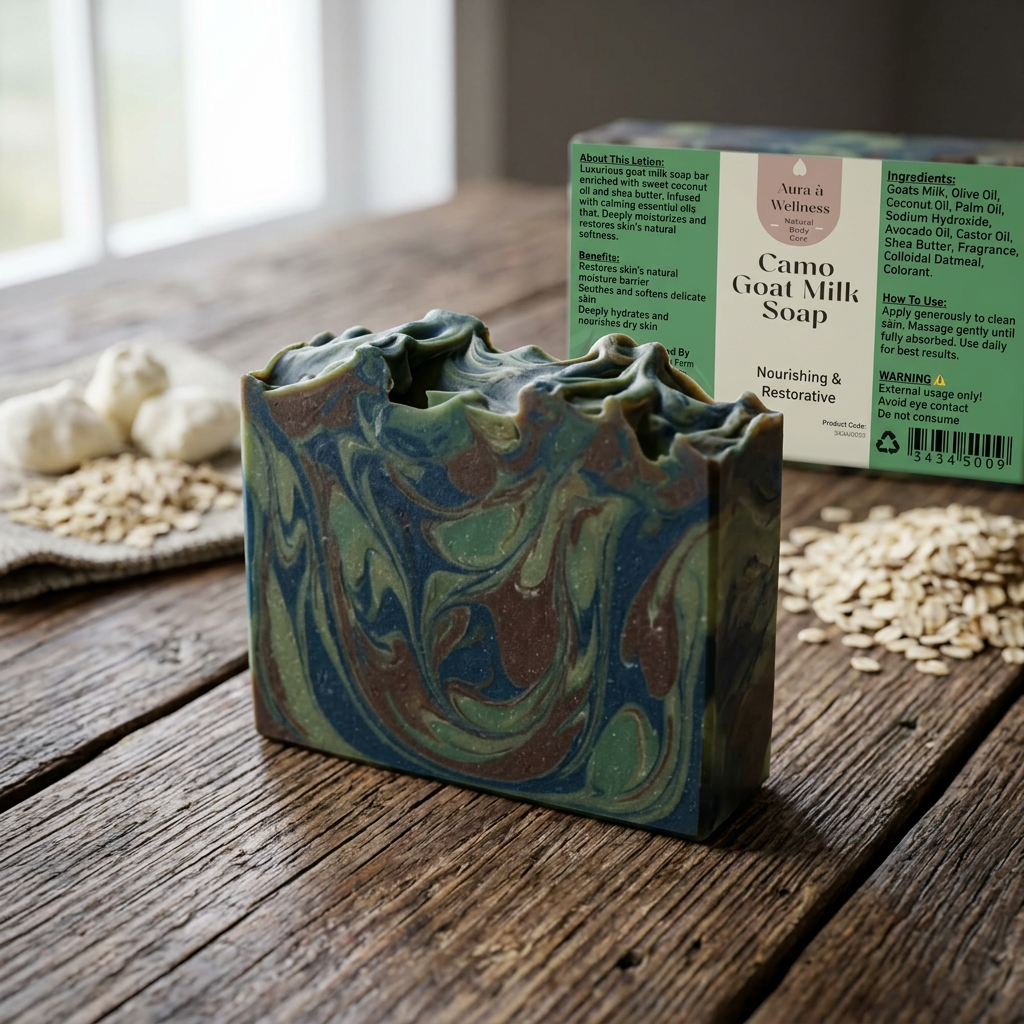 Camo Goat Milk Soap Aura & Wellness