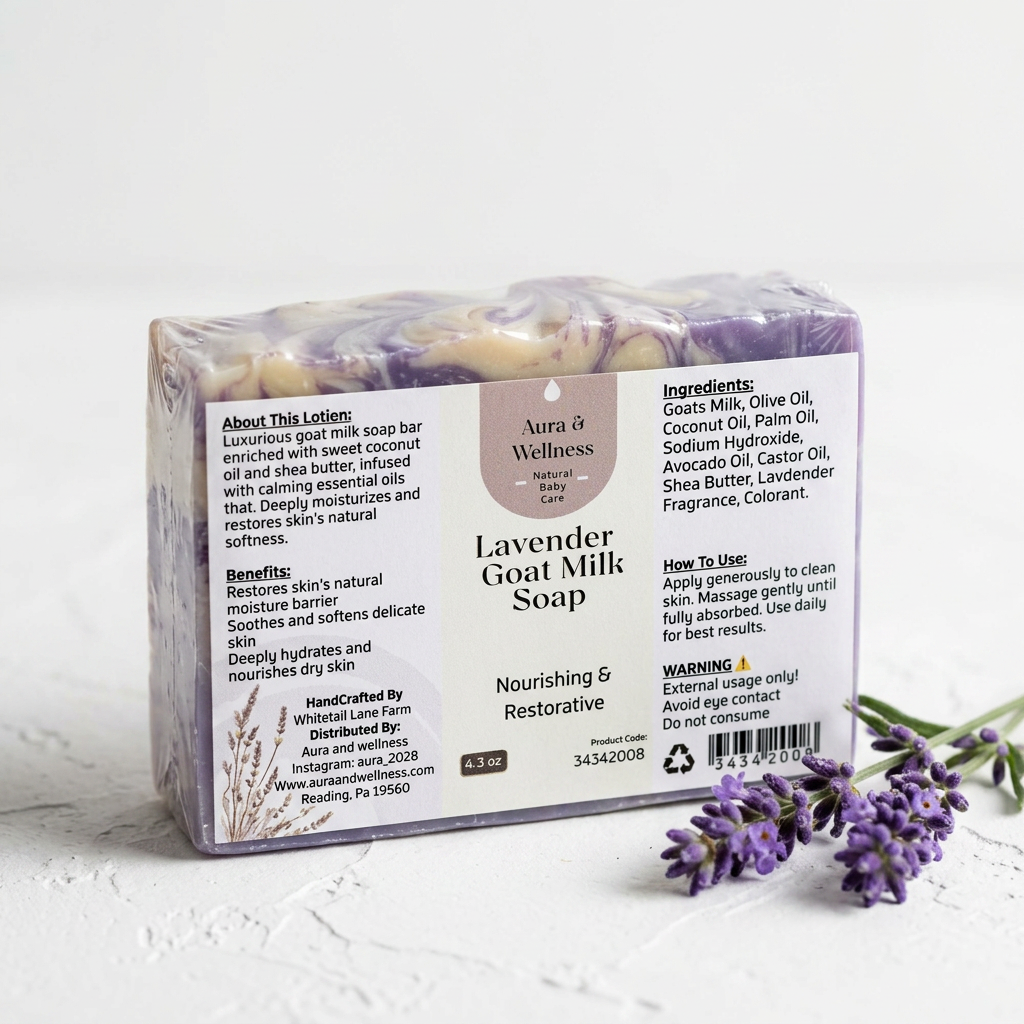 Lavender Goat Milk Soap Aura & Wellness