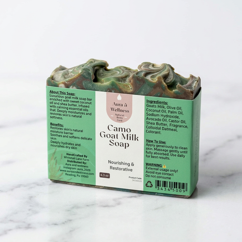 Camo Goat Milk Soap Aura & Wellness