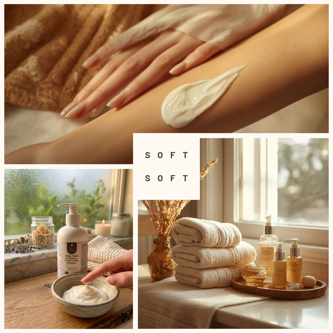 Goat Milk Body Lotion –  Oat Milk & Honey| Shea Butter & Almond Oil | Aura & Wellness Aura & Wellness