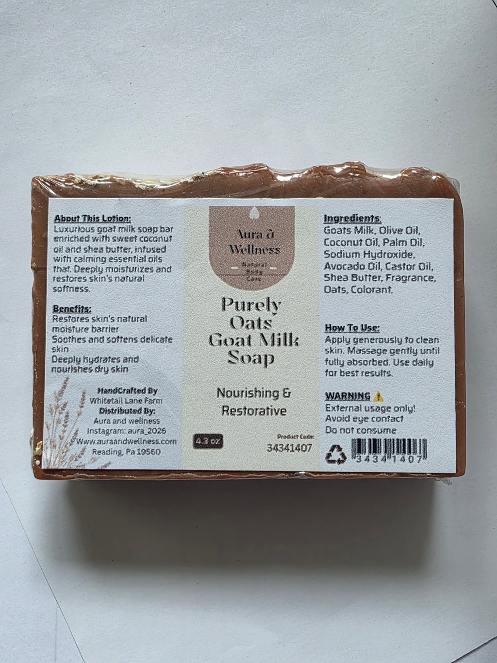 Purely Oats Goat Milk Soap Aura & Wellness